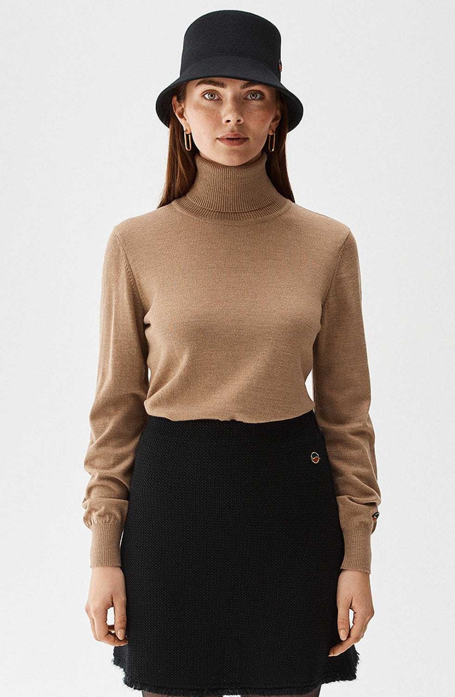 Women BUSNEL Cardigans & Sweaters | Alice Rollerneck Sweater Toffee