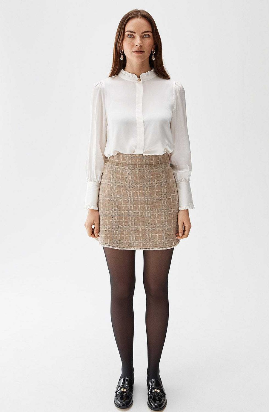 Women BUSNEL Dresses & Skirts | Bessie Skirt Toffee Check