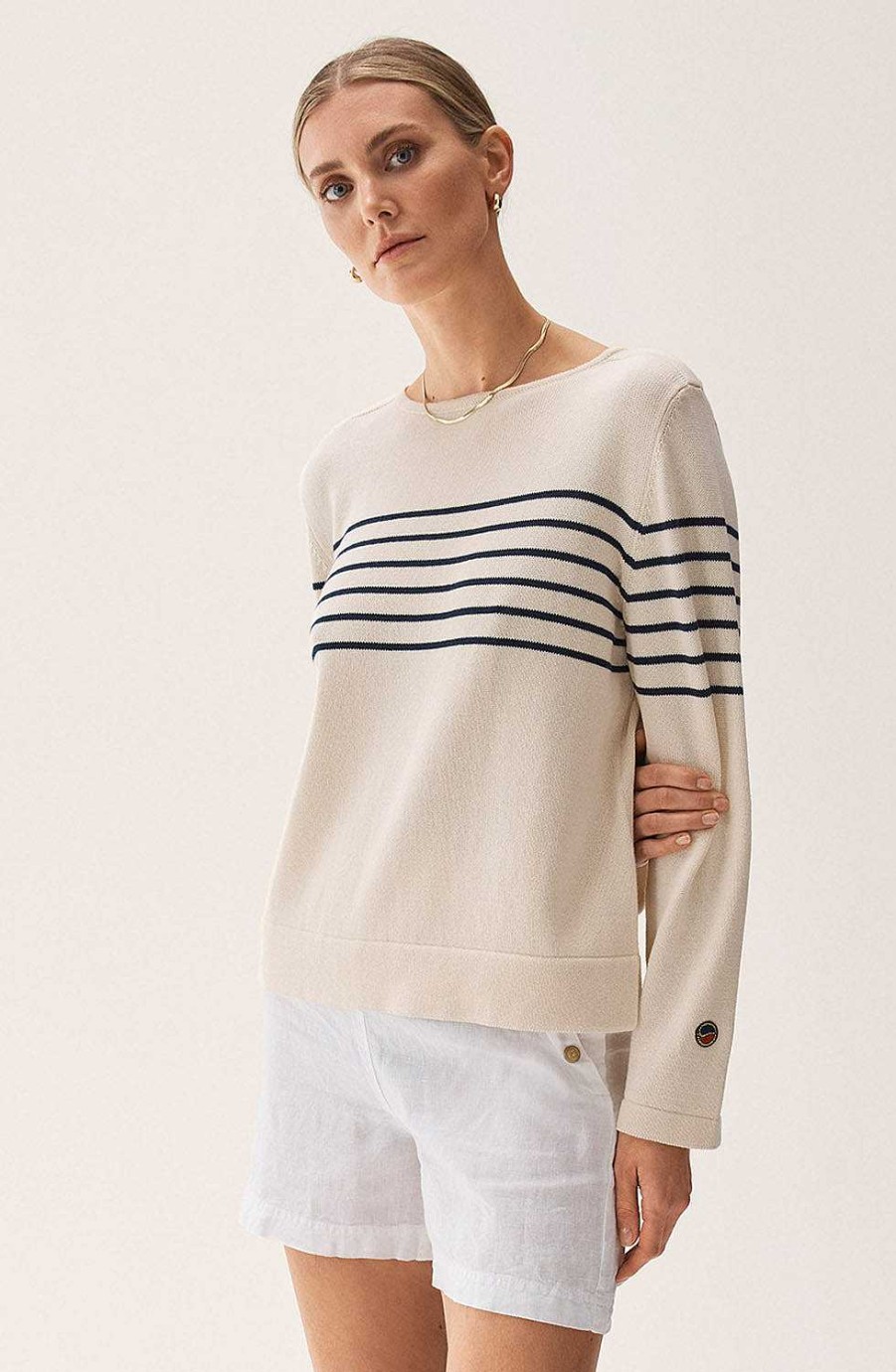 Women BUSNEL Cardigans & Sweaters | Carrie Sweater Grain Marine