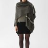 Women BUSNEL Capes & Ponchos | Garnette Poncho Black/Olive