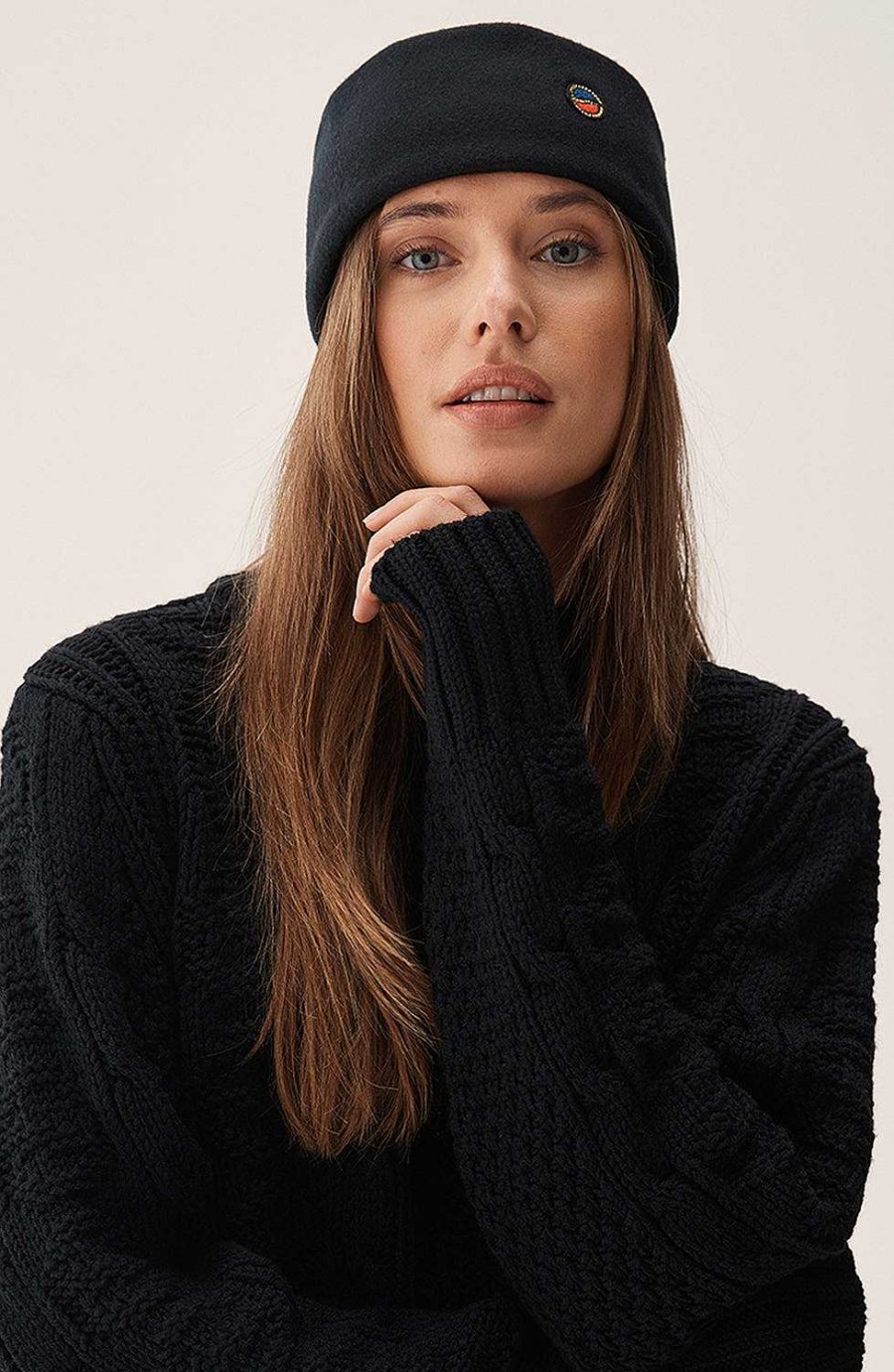 Women BUSNEL Hats | Milva Fleece Bandeau Black