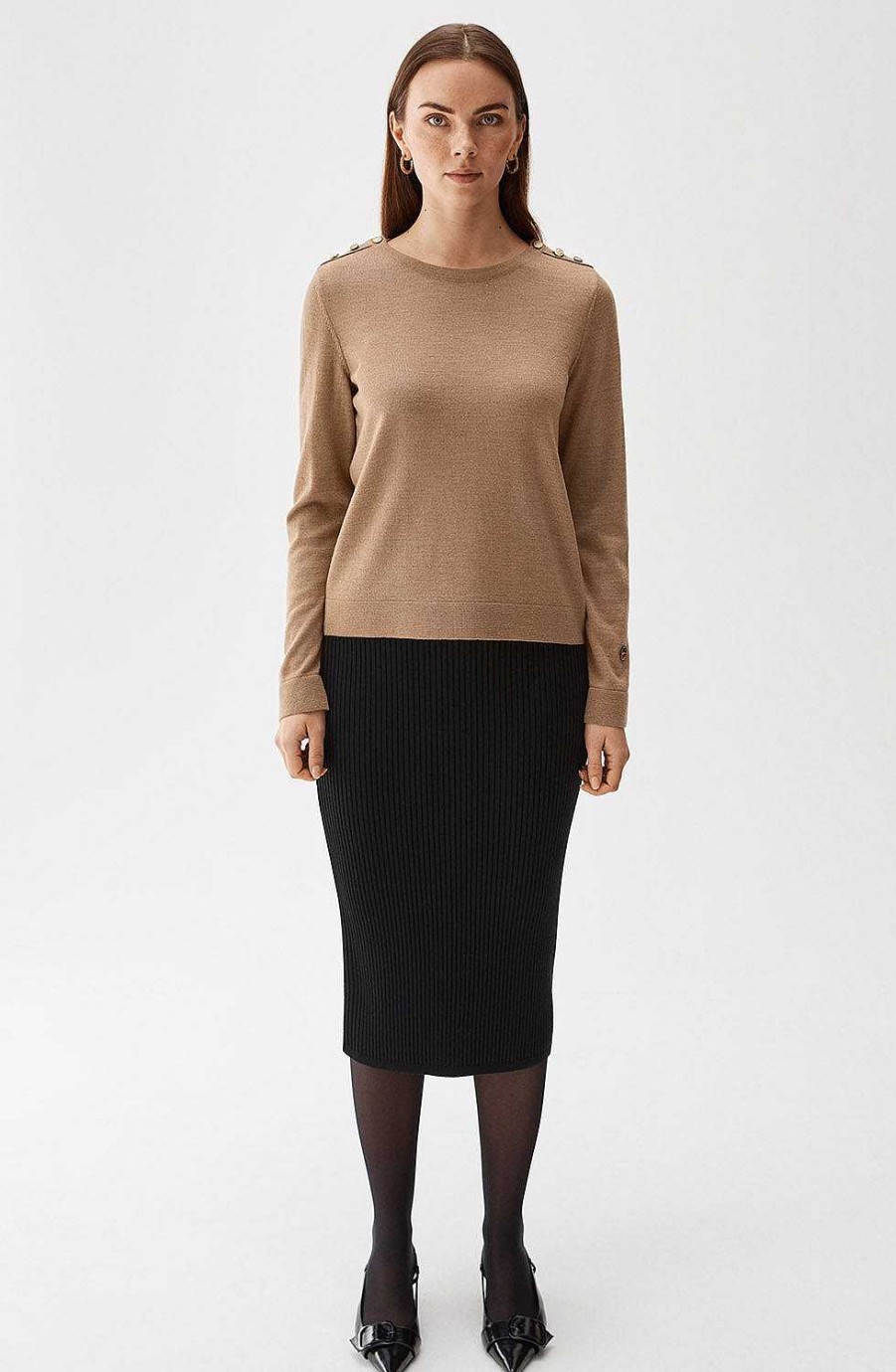 Women BUSNEL Cardigans & Sweaters | Annika Top Toffee