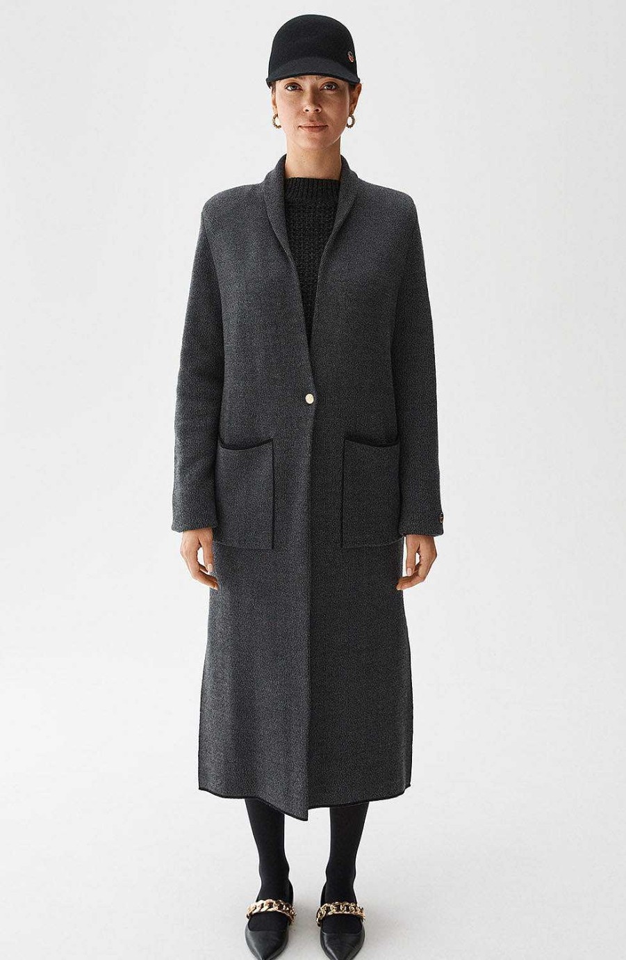 Women BUSNEL Coats & Jackets | Caurel Bis Coat Black/Antracite