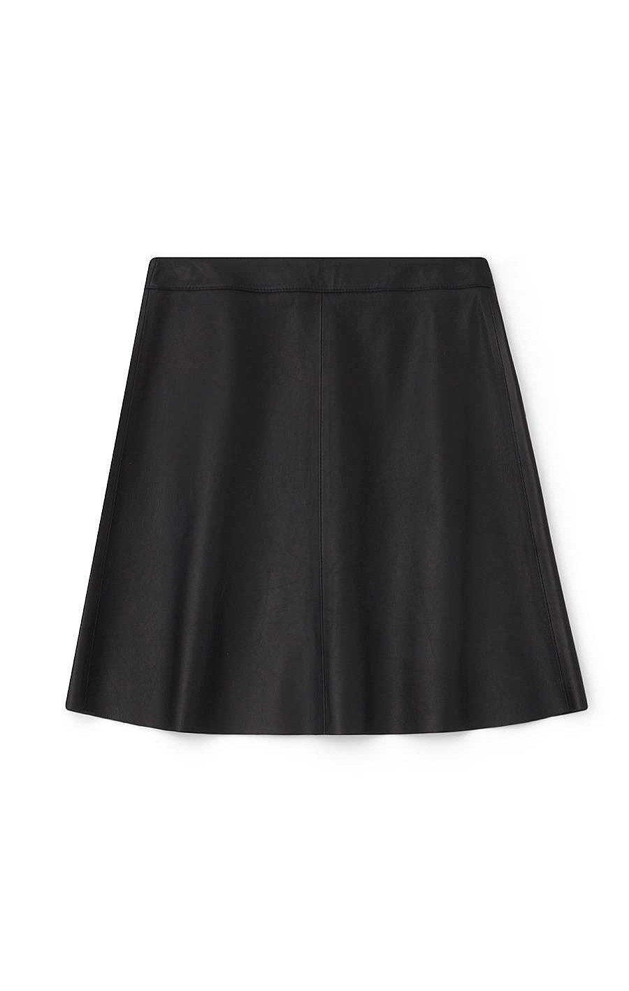 Women BUSNEL Dresses & Skirts | Alia Leather Skirt Black