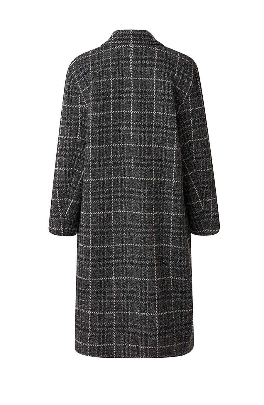 Women BUSNEL Coats & Jackets | Benedicte Coat Grey Melange Check