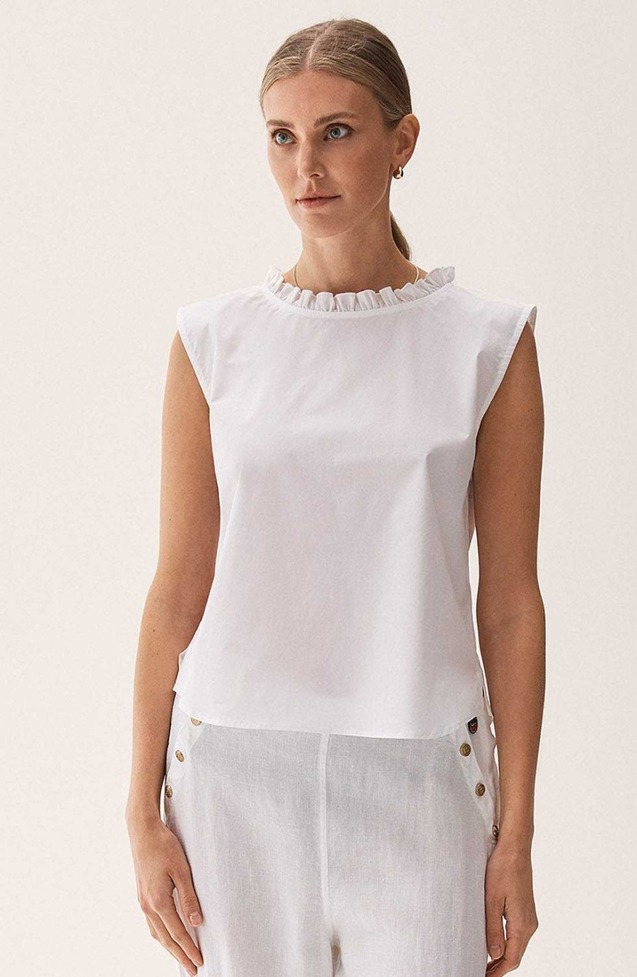 Women BUSNEL Tops & T-Shirts | Joy Top White