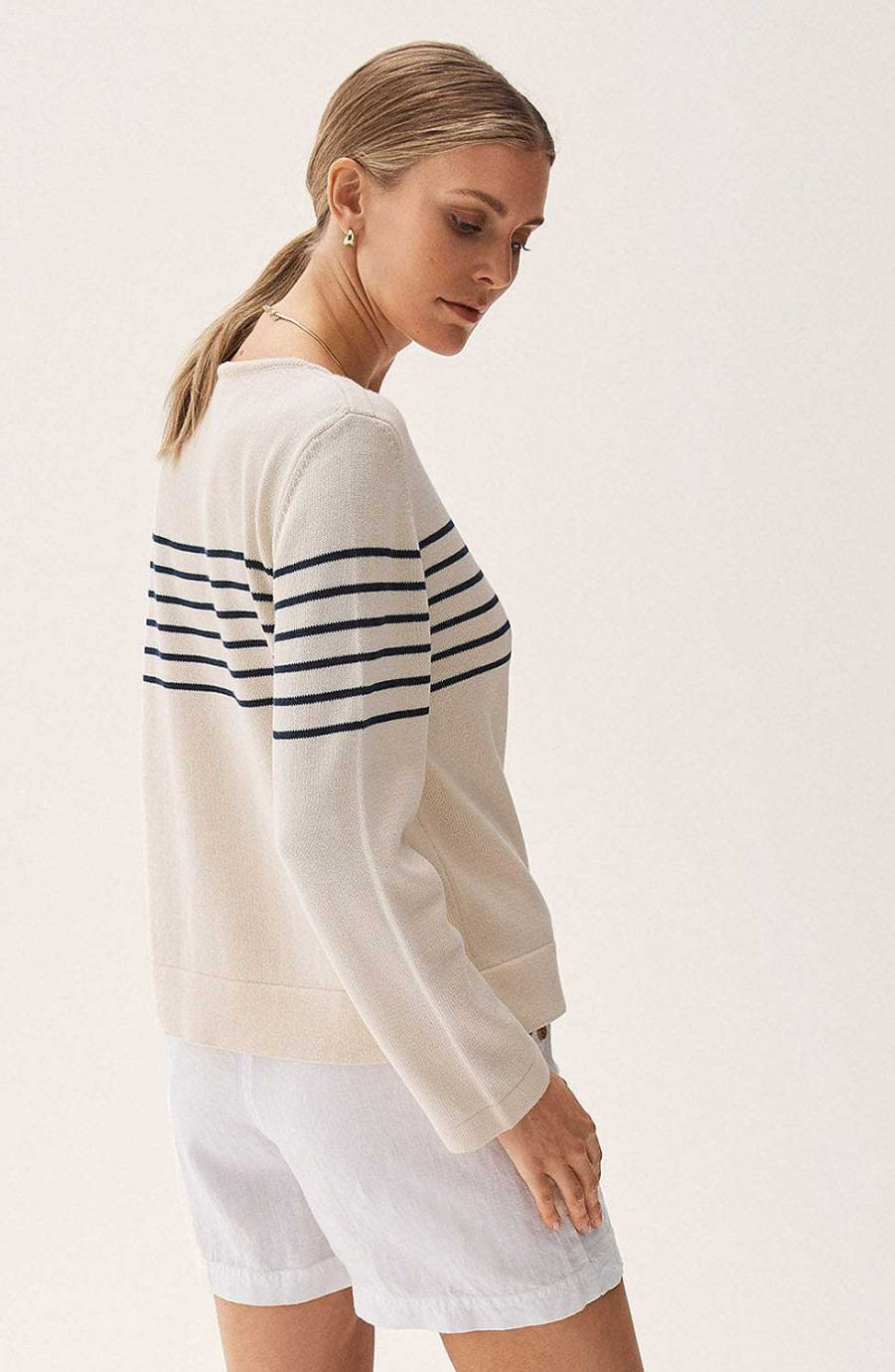 Women BUSNEL Cardigans & Sweaters | Carrie Sweater Grain Marine