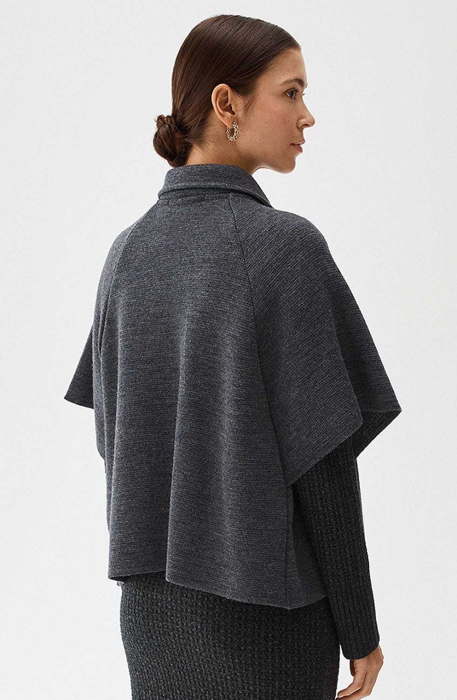 Women BUSNEL Capes & Ponchos | Gertrude Cape Antracite