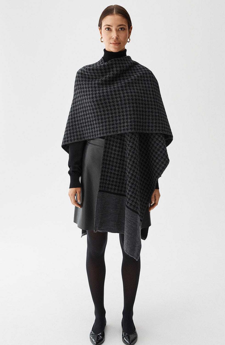 Women BUSNEL Capes & Ponchos | Mio Poncho Black/Antracite