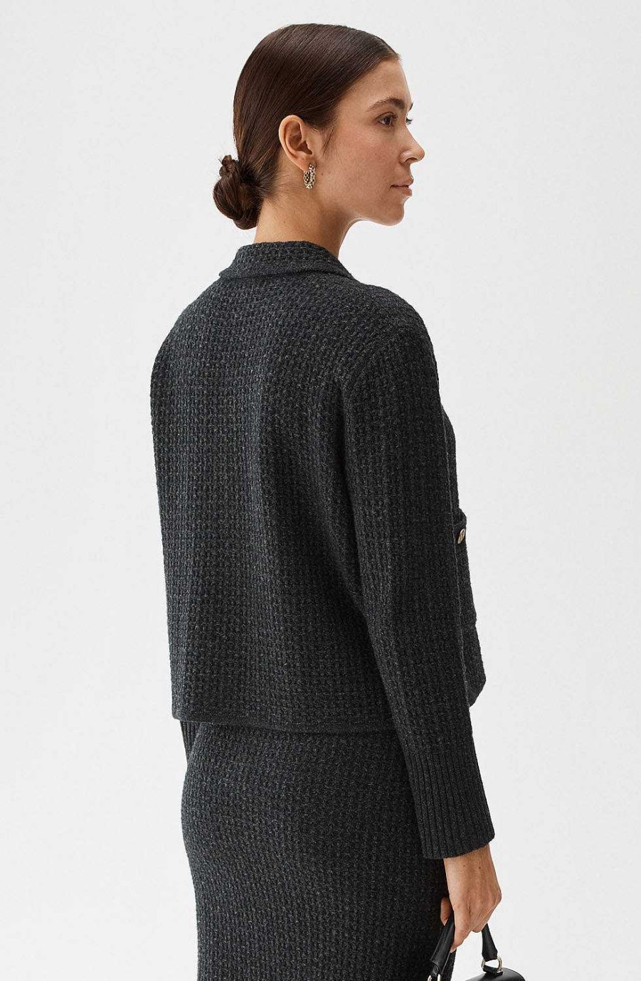 Women BUSNEL Cardigans & Sweaters | Goldie Jacket Antracite